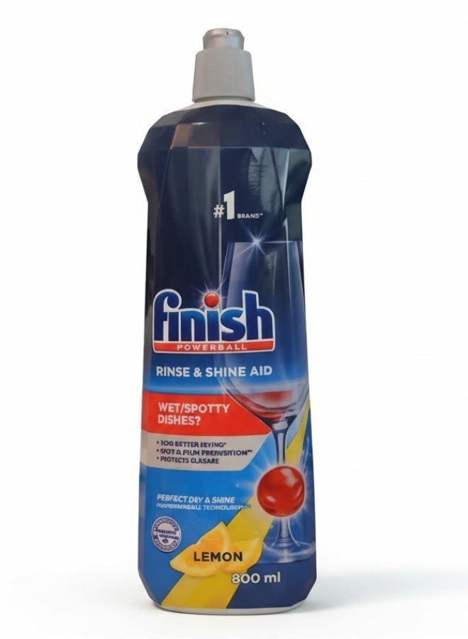 Finish Lemon Rinse & Shine Dishwasher AID 800ml - Image 1